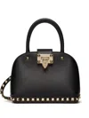 Valentino Garavani Garavani Rockstud Small Handbag In Grainy Calfskin Woman Black Uni