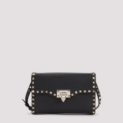 Valentino Garavani Small Leather Shoulder Handbag For Women In Black