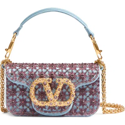 VALENTINO GARAVANI VALENTINO GARAVANI SMALL LOCÒ JEWELED SHOULDER BAG