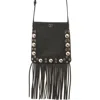 Valentino Garavani Small Nellcôte Fringe Stud Crossbody Bag In 0no Nero