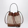 Valentino Garavani Small Rockstud Bucket In Fabric And Leather Women