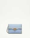 Valentino Garavani Small Rockstud Grainy Calfskin Crossbody Bag Woman Azure Uni