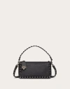 Valentino Garavani Small Rockstud Grainy Calfskin Crossbody Bag Woman Black Uni In Black