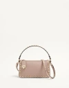 Valentino Garavani Small Rockstud Grainy Calfskin Crossbody Bag Woman Poudre Uni