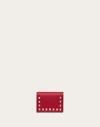 Valentino Garavani Small Rockstud Grainy Calfskin Wallet Woman Rosso Valentino Uni In ロッソ ヴァレンティノ