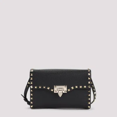 Valentino Garavani Small Rockstud Shoulder Bag In Black