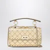 Valentino Garavani Small Rockstud Spike Bag In Laminated Nappa Women In Silver