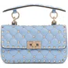 Valentino Garavani Small Shoulder Bag Rockstud Spike In Blue