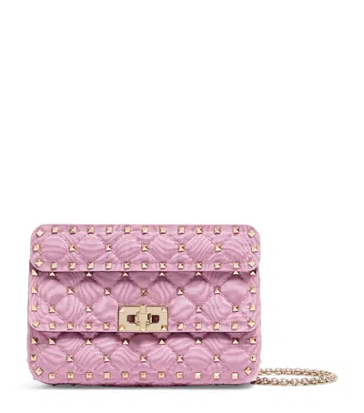 Valentino Garavani Small Rockstud Spike Shoulder Bag In Pink