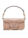 Valentino Loco Small Vlogo Lambskin Shoulder Bag In Pink