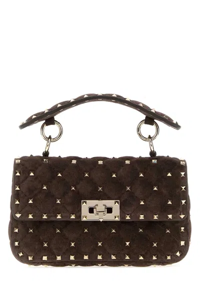 Valentino Garavani Rockstud Quilted Tote Bag In Brown