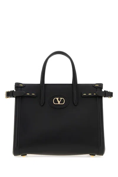 Valentino Garavani Small Tote | Antibes | Vit.nappato C.t./vit./l.gol In Black