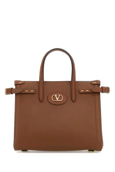 Valentino Garavani Small Tote | Antibes | Vit.nappato C.t./vit./l.gol In Brown