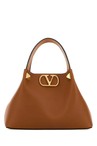 Valentino Garavani Valentino Small Tote In Brown