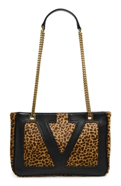 Valentino Garavani Small Viva Superstar Calf Hair Tote In Pattern