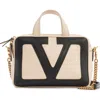 Valentino Viva Superstar Small Two-tone Leather Shoulder Bag In R4v Butter White/nero