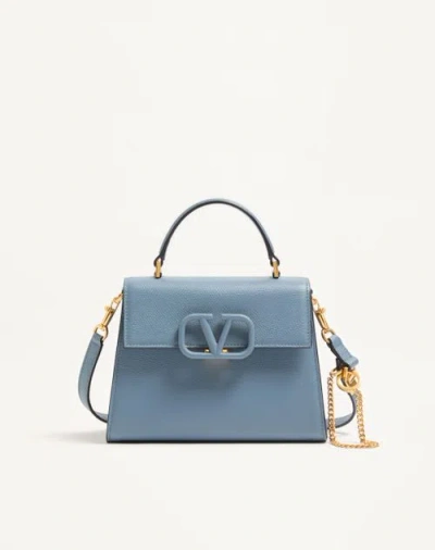 Valentino Garavani Small Vsling Grainy Calfskin Handbag Woman Stone Uni In Blue