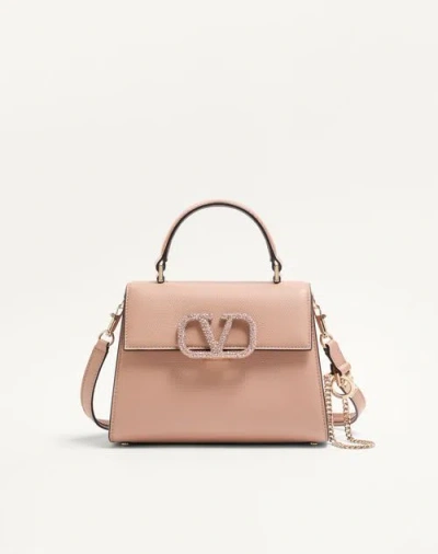 Valentino Garavani Small Vsling Handbag With Jewel Logo Woman Rose Cannelle Uni