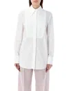 Valentino Panelled-design Cotton Shirt In Bianco Ottico