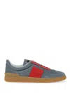 Valentino Garavani Men Upvillage Low Top Sneaker In Split Leather And Calfskin Nappa Leather