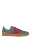 Valentino Garavani Men Upvillage Low Top Sneaker In Split Leather And Calfskin Nappa Leather
