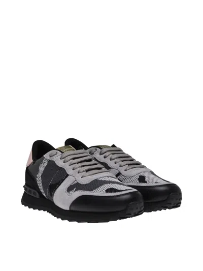 Valentino Garavani Rockstud Camo Sneakers In Multi