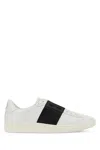 Valentino Garavani Minimalist Leather Sneakers With Contrasting Stripe Detail And Vlogo Signature In White