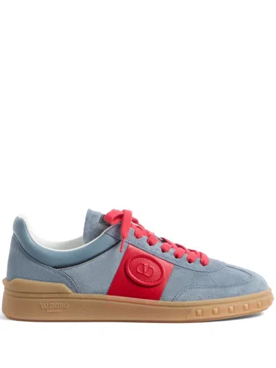 Valentino Garavani Suede Leather Upvillage Sneakers Women In Blue