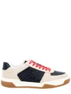 Valentino Sneakers Contrasting Panels Perforated Detailing Rubber Sole In Multi