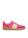 Valentino Upvillage Embossed Leather-trimmed Paneled Suede Sneakers