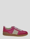 Valentino Upvillage Embossed Leather-trimmed Paneled Suede Sneakers