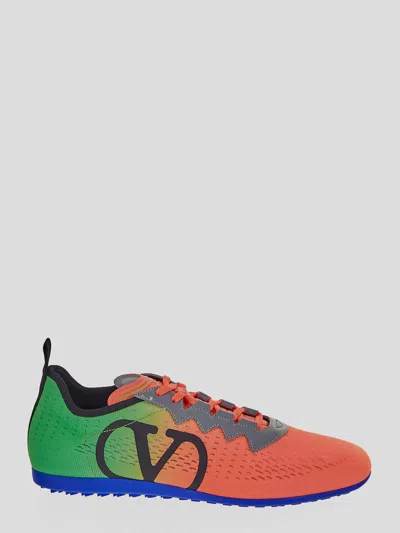 Valentino Garavani Vlogo Sneakers In Orange