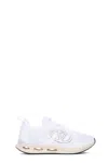 Valentino White Leather And Fabric Vlogo Easyjog Sneakers