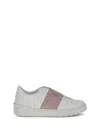 Valentino Studded Calfskin Sneakers Rubber Studs In White