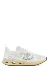 Valentino White Leather And Fabric Vlogo Easyjog Sneakers