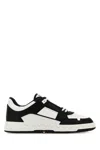 Valentino Garavani Men Two-tone Leather Freedots Sneakers In Black