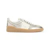 Valentino Village High-top Sneakers With Unique Leather Imperfections In Silver