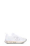 Valentino White Leather And Fabric Vlogo Easyjog Sneakers