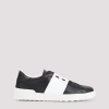 Valentino Garavani Open Leather Sneakers With Contrast Band And Stud Details Shoes