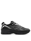 Valentino Garavani Leather Sneakers With Textured Rubber Elements In Black