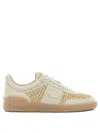 Valentino Garavani Upvillage Sneakers In Woven Raffia In Neutral
