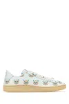 Valentino Artistic Maison Cat Leather Sneakers In Animal Print