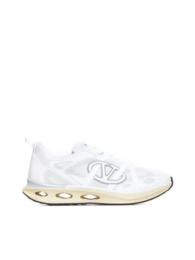 Valentino Garavani Sneakers In Bianco/bian/ivory-p.grey/iv-bi