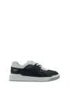Valentino Garavani One Stud Low-top Mesh And Nappa Leather Sneaker In Black