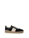Valentino Lace-up Footwear Featuring Contrast Panel In Black