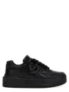 Valentino Black One Stud Xl Nappa Leather Low-top Sneakers In Black