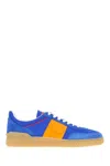 Valentino Multicolor Split Leather And Leather Upvillage Sneakers In Blue