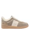 Valentino Upvillage Corduroy-panel Shearling Sneakers In Brown