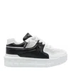 Valentino One Stud Xl Low-top Sneaker In Nappa Leather And Jacquard Toile Iconographe Technical Fabric In White