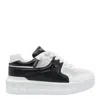 Valentino One Stud Xl Low-top Sneaker In Nappa Leather And Jacquard Toile Iconographe Technical Fabric In White